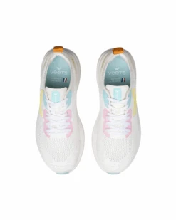 Chaussures De Running Veets Transition Knit Mif 1 Femme -Équipement De Plein Air Chaussures Running Veets Transition Knit Mif1 Femme Blanc Rose vue dessus