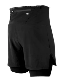 Short De Running 2-en-1 BV Sport CSX Combo Evo 2 Unisexe -Équipement De Plein Air Cuissard CSX COMBO EVO2 noir 3 4 Dos Ref637 001