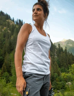 Débardeur De Rando Lagoped Tankrec Femme -Équipement De Plein Air Debardeur Rando LAGOPED Tankre 50048 WHI vue porte face