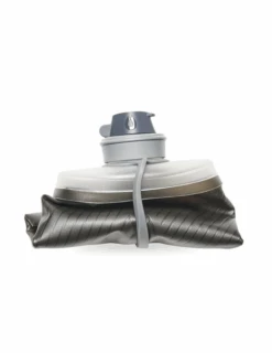 Gourde Souple Hydrapak Flux 1,5 L -Équipement De Plein Air Gourde HYDRAPAK Flux1.5 Gris vue pliee 1