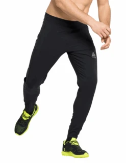 Pantalon De Running Odlo Zeoroweight Homme -Équipement De Plein Air Pantalon Running Odlo Zeroweight Homme Noir vue porte face 1