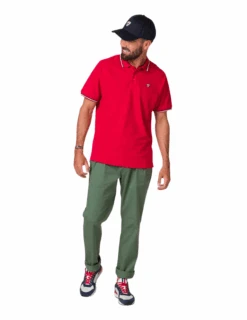 Polo Rossignol Logo Raglan Manches Courtes Homme 7 Polo Rossignol Logo Raglan Manches Courtes Homme -Équipement De Plein Air Polo ROSSIGNOL Logo Homme RLLMY21 307 vue silhouette