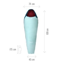 Sac De Couchage Lafuma Active 10° Femme -Équipement De Plein Air Sac Couchage Lafuma Active10 Femme Turquoise dimensions