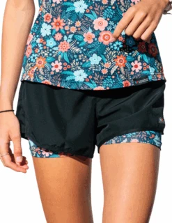 Short De Running 2-en-1 Coureur Du Dimanche Le Floral Femme