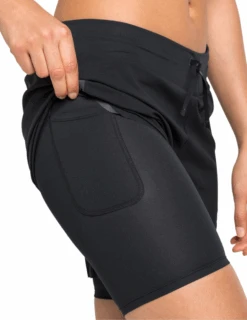 Short De Trail 2-en-1 Odlo Axalp Trail 6" Femme -Équipement De Plein Air Short Running 2in1 Axalp Trail Femme vue detail