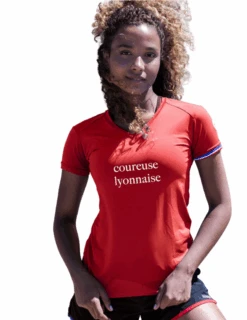 T-Shirt De Running Coureur Du Dimanche La Lyonnaise Manches Courtes Femme