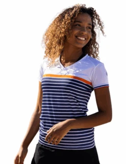 T-Shirt De Running Coureur Du Dimanche La Marinière Manches Courtes Femme