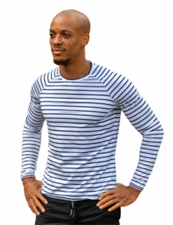 T-Shirt De Running Coureur Du Dimanche La Marinière Manches Longues Homme