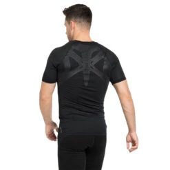 T-Shirt De Running Odlo Active Spine 2.0 Manches Courtes Homme -Équipement De Plein Air T Shirt Running Odlo Active Spine 2.0 Homme Noir vue portee dos