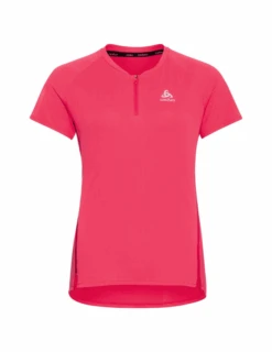 T-Shirt De Running Odlo Axalp Trail 1/2 Zip Manches Courtes Femme
