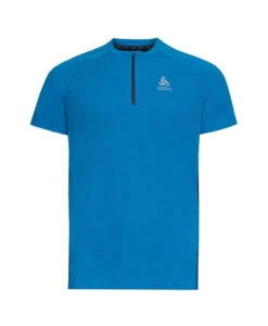 T-Shirt De Running Odlo Axalp Trail 1/2 Zip Manches Courtes Homme