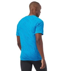 T-Shirt De Running Odlo Blackcomb Light Manches Courtes Homme 7 T-Shirt De Running Odlo Blackcomb Light Manches Courtes Homme -Équipement De Plein Air T Shirt Running Odlo Blackcomb Homme Bleu vue portee dos
