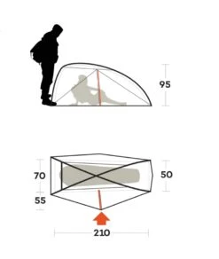 Tente Ferrino Nemesi 1 Pro FR -Équipement De Plein Air Tente Ferrino Nemesi 1Pro dimensions