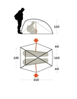 Tente Ferrino Nemesi 2 Pro FR -Équipement De Plein Air Tente Ferrino Nemesi 2Pro dimensions