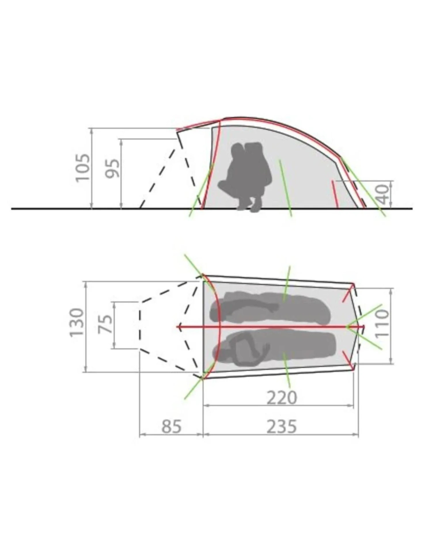 Tente Vaude Taurus UL 2 2 Tente Vaude Taurus UL 2 – Image 2