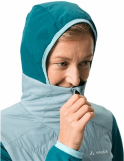 Veste Thermique Hybride Vaude Brenva Femme 10 Veste Thermique Hybride Vaude Brenva Femme -Équipement De Plein Air Veste Hybride VAUDE Brenva Femme 42700 9630 vue capuche 1