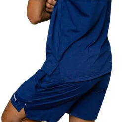 T-Shirt De Running Bomolet L'Endurant Manches Courtes Homme -Équipement De Plein Air t shirt running bomolet endurant bleu cote